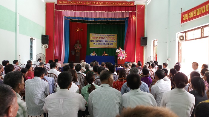 Đoàn đại biểu Quốc hội tỉnh Bắc Giang tiếp xúc cử tri  trước Kỳ họp thứ 7, Quốc hội khoá XIV